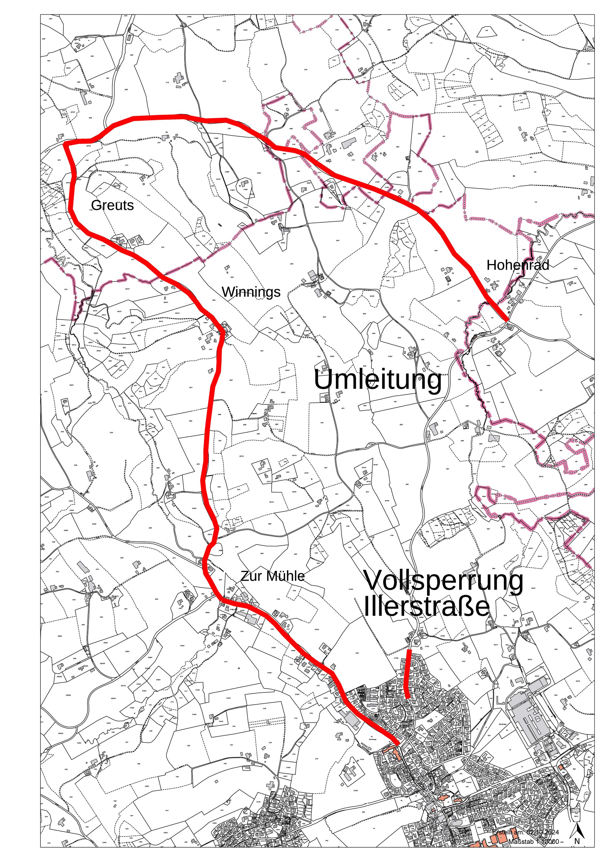 Vollsperrung Illerstraße wegen Straßensanierung